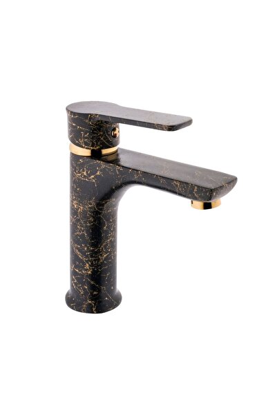 lavella Bathroom sink faucet, black marbled with gold