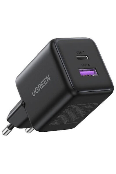 Ugreen Φορτιστής χωρίς καλώδιο GaN με θύρα USB-A και θύρα USB-C, 30W Power De...