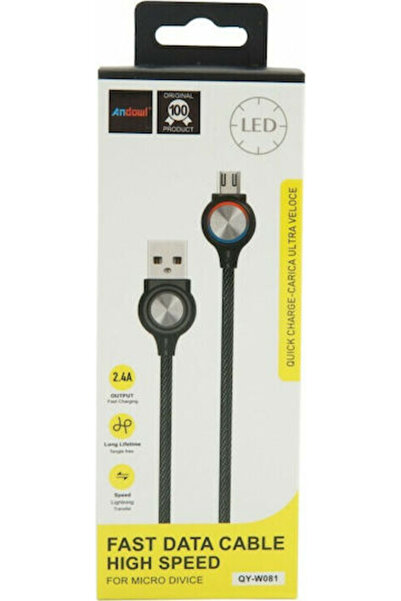 Andowl AN-QY-W081 1μ Καλώδιο LED USB 2.0 σε micro USB