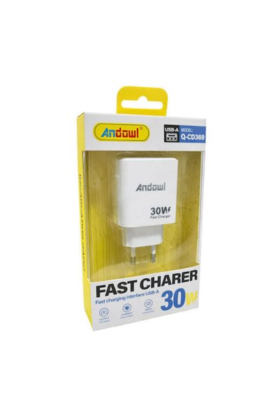 Andowl Φορτιστής Χωρίς Καλώδιο με Θύρα USB-A 30W Λευκό (Q-CD369)