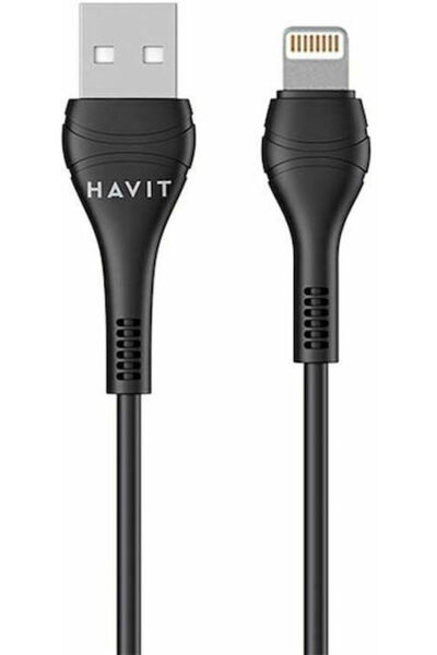 Havit CB6160 Καλώδιο USB-A σε Lightning Μαύρο 1μ (21.08.0019)