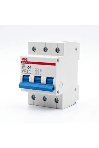 MIG Three Phase 100Amp Electric Rail Screw Terminal Block Breaker European