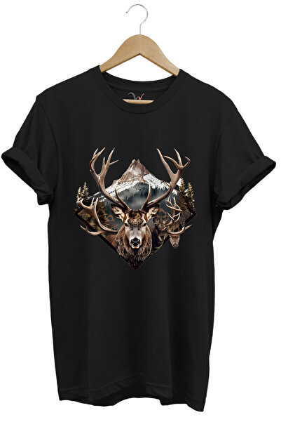 ZOKAWEAR Hunting Deer Hunting Mountain Nature Printed Minimal Regular Fit 100...