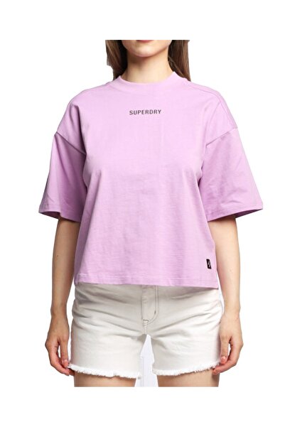 SUPERDRY SDCD CODE TECH OS BOXY TEE W1010813A-6NP Λιλά M