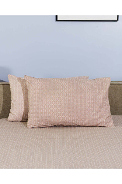 REDTAG Beige Abstract Printed Pillowcase Set (2 Piece)
