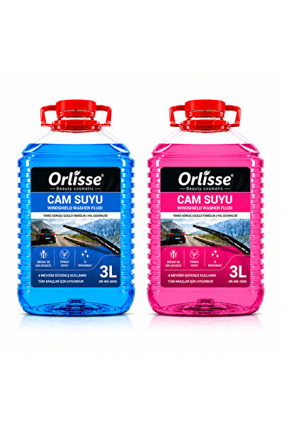 orlisse beauty cosmetic Orlisse 3 L Cam Suyu (Mavi & Pembe) – Güçlü Temizlik,...