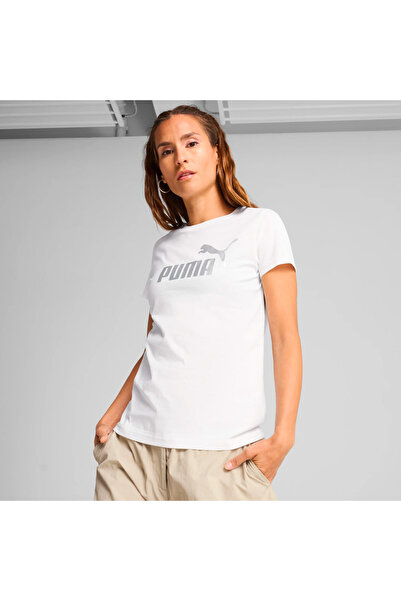 Puma ESS ΜΕΤΑΛΛΙΚΟ ΑΡ. 1 Μπλουζάκι με λογότυπο 631536-02 Λευκό M