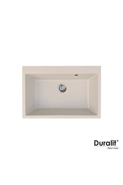 Duralit KZ075 Beige Avena Ένθετος Συνθετικός Νεροχύτης Με 1 Γούρνα 76x50 cm