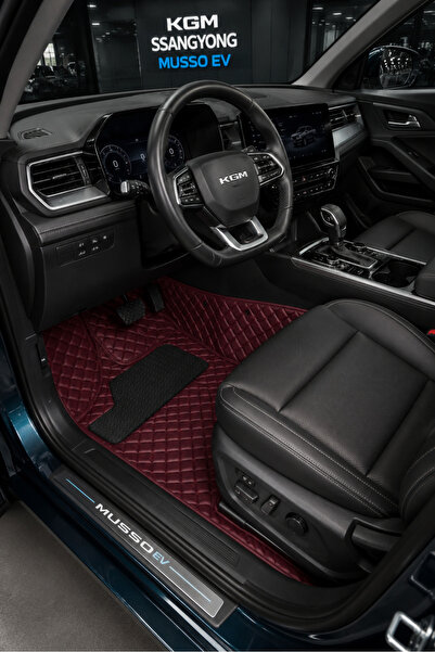 PASPASGRAFT KGM SsangYong Musso EV Bordo Renk 8D Diamond Premium Havuzlu Deri...