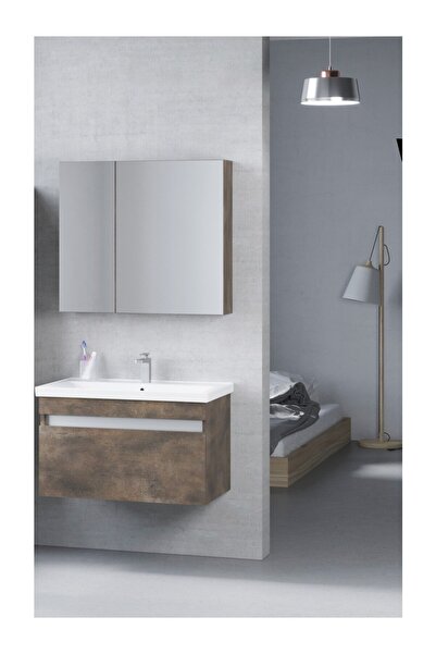 DENKO More 80 cm Patara Bronz Banyo Dolabı