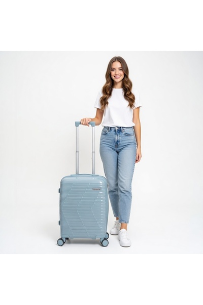 Crossland 55cm Cabin Trolley Luggage PP Lightweight Expandable TSA Lock Carry On