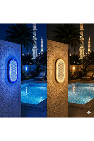 FAZ Led Exterior Wall Lamp 24W 3 Color Itra Blue Color