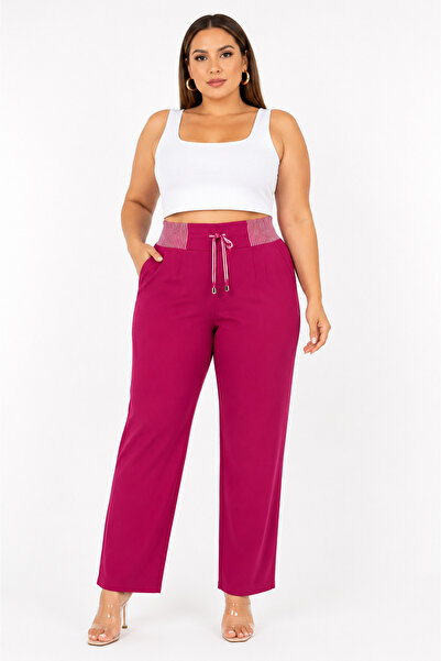 ZANESSİ FASHION Zanessi̇ Large Size Cotton Elastane Comfortable Fit Wide Leg ...