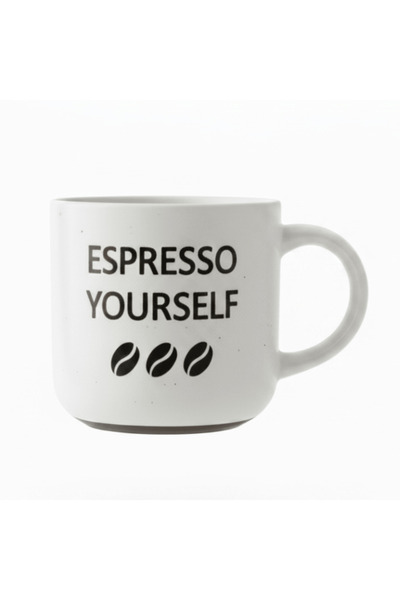 AKDC Baytix "Espresso Yourself" White Ceramic Mug — 300 ml