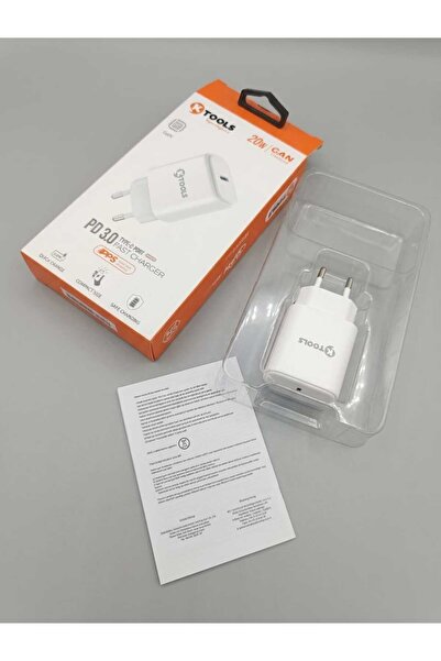 Ktools K Tools 20W GaN Hızlı Şarj Cihazı - Type-C PD 3.0 ve PPS Destekli Kompakt Adaptör (Beyaz)