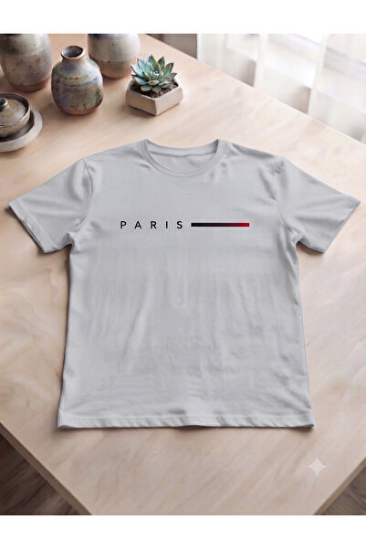 KOZİA OUTDOORS Men's Paris Printed Overszie Crew Neck Combed Cotton T-Shirt