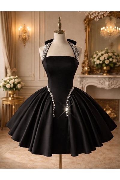 Moky Dizayn Rhinestone Dress