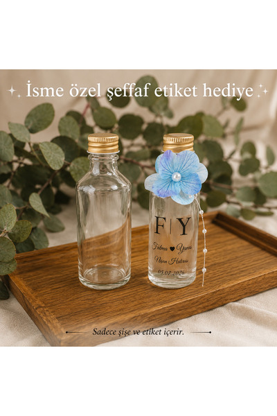 Zarif Souvenirs 30 Cc Cam Kolonya Şişesi Hediyelik , Nişan , Nikah , Umre, Ye...