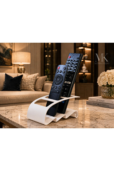 MK DESIGN STUDIO 3 Bölmeli Masaüstü Kumanda Organizeri – TV Klima Uydu Kumand...