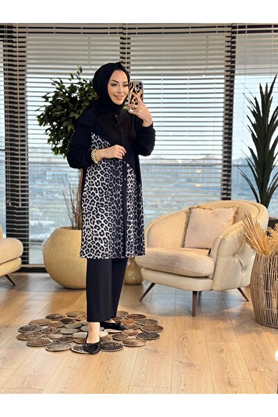Taşpınar 26119 Esra Leopard Set Black Gray