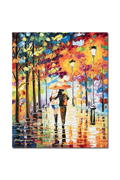 artnova Ръчно рисувана картина на влюбени, Заповядат заедно завинаги, 60x50см...