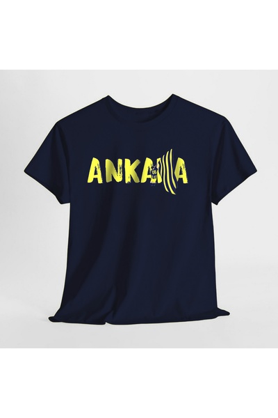 SARI T-Shirt for Fans Holding the Ankara Flag with a Crew Neck Collar.