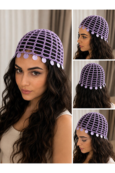 Bayfas Örgü Bone,El Örgüsü Bandana,Saç Bonesi