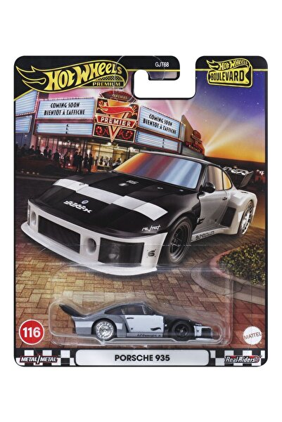 mattel Хот Уилс Премиум Булевард Порше 935 в мащаб 1:64, изрязана фигурка на ...