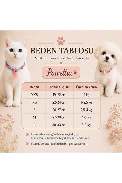 Pawellia.co Stylish Design Cat Collar Cat Necklace Small Breed Dog Collar Dog Necklace with Bow Figure