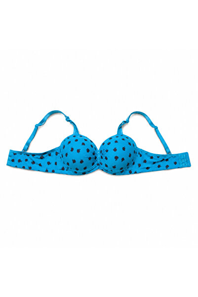 Generic Women's Two-Color Light Blue and White Bra, Size 58