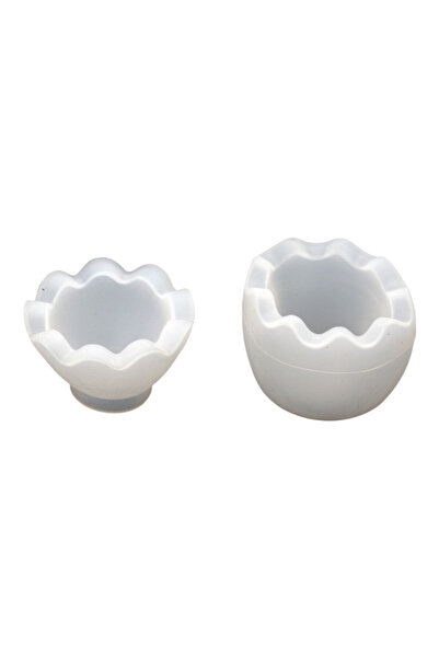 OEM Set 2 forme de silicon pentru prăjituri, alb, 67x41mm și 67x56mm