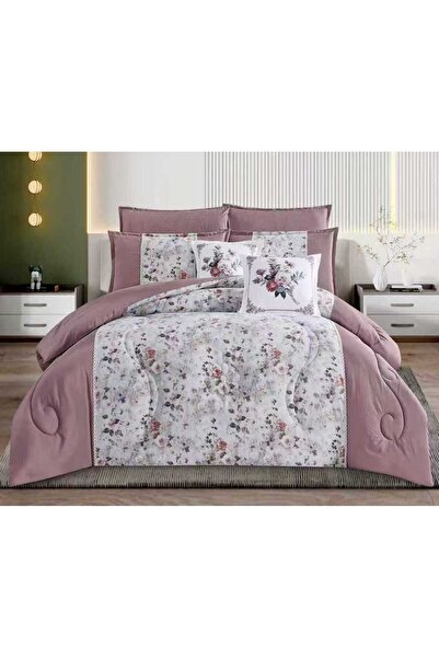 BIET ALMAFROSHAT New 8-Piece Quilted Flannel Sheet Set with Quilt Cover