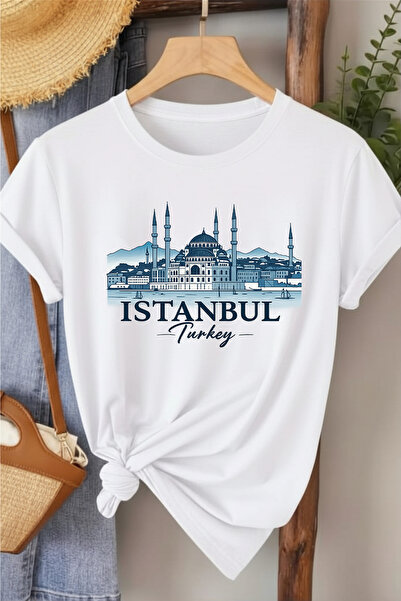 l'eivor Γυναικείο βαμβακερό μπλουζάκι Istanbul Printed χωρίς φίλτρο