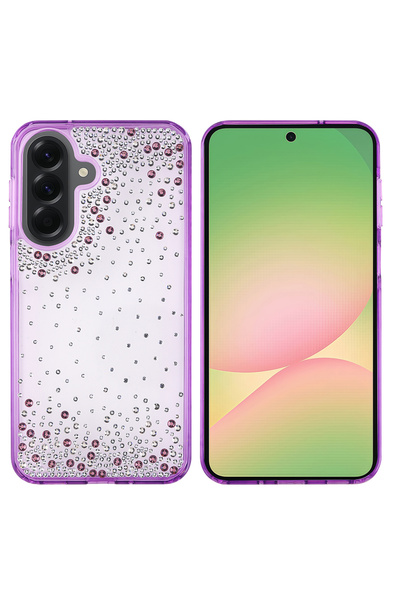 sickossi Galaxy A56 Case Camera Raised Silvery Drop Stone Silicone Scks
