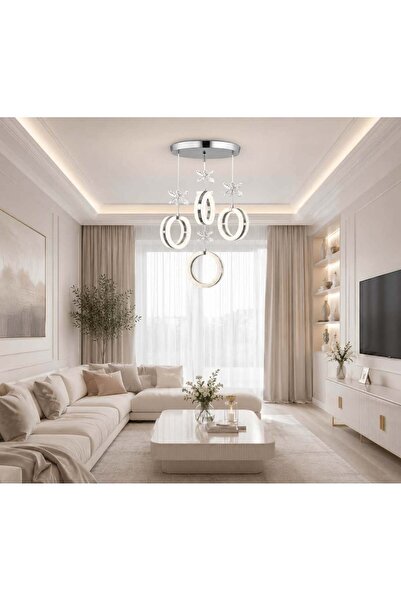 OSC HOME modern kumandalı led avize 3 ayrı ışık
