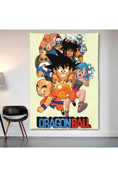 Geek Cultcha Dragon Ball Kid Goku Wall Covering Wall Tapestry First Quality S...