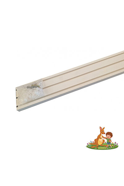 KLEIDECO Sina perdea PVC Malaga, 3 canale, 380 cm, ALB, accesorii incluse