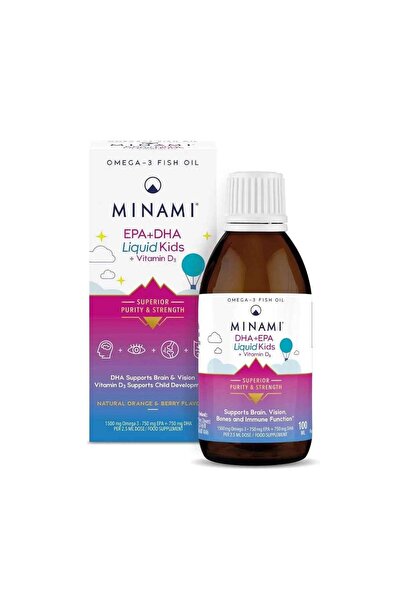 Other MINAMI EPA+DHA Υγρό για Παιδιά + Βιταμίνη D3 Γεύση Πορτοκάλι & Μούρα 100ML
