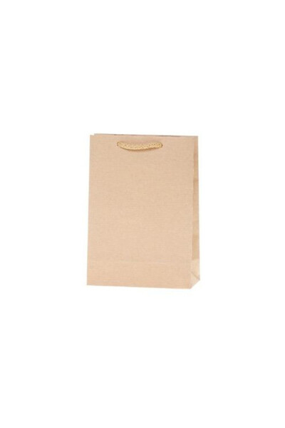 OEM Punga din hartie kraft Rozette, 90 g, 13x18x6 cm, cu manere din snur, mic...