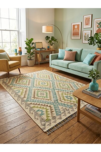 DOGANLAR ANTIQ MİRAS El Dokuma 32 Multy Kök Boya Yün Kilim-133x176