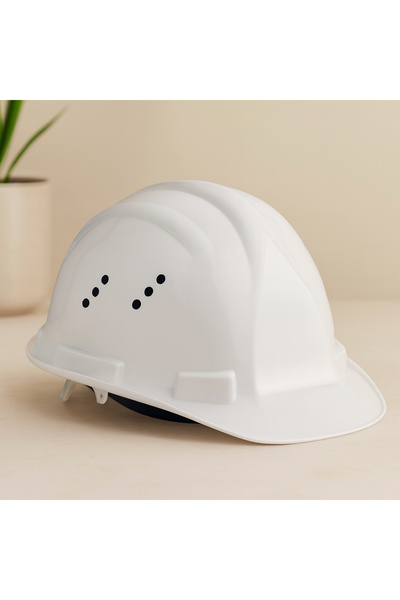 magicool Manually Adjustable Yellow-White Work Safety Helmet
