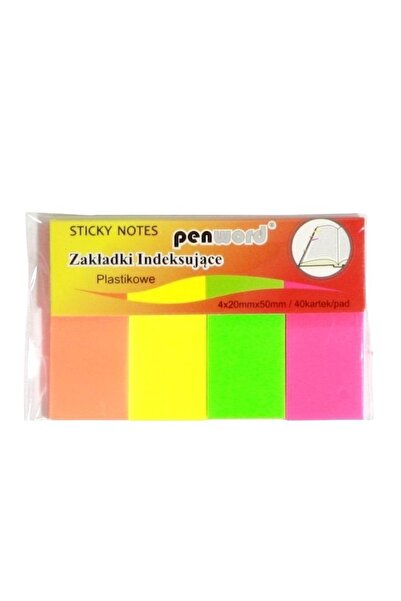 PENWORD Sticky notes, PENWORD, 20x50mm, multicolor