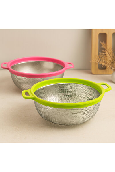 magicool 27 cm Metal Strainer with Plastic Frame and Handle