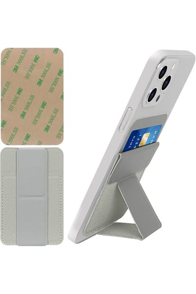 Generic Card Holder with Stand for Back of Phone, Universal Self-adhesive PU ...