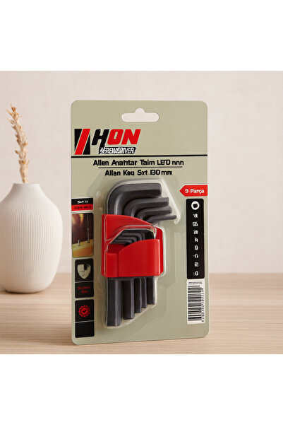 magicool 9 Piece Short Straight 120mm Allen Key Set (Black)
