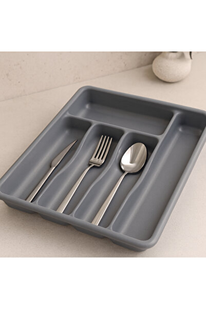 magicool Drawer Cutlery Holder with 5 Compartments Gray (Pack of 24)