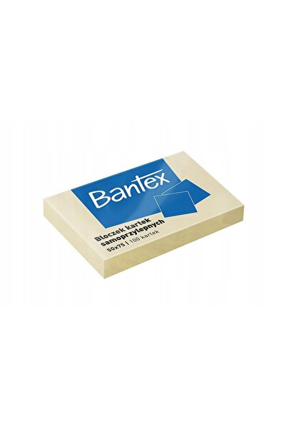 Bantex Notite birou, Bantex, 100 file, 50 x 76 mm, Galben pal