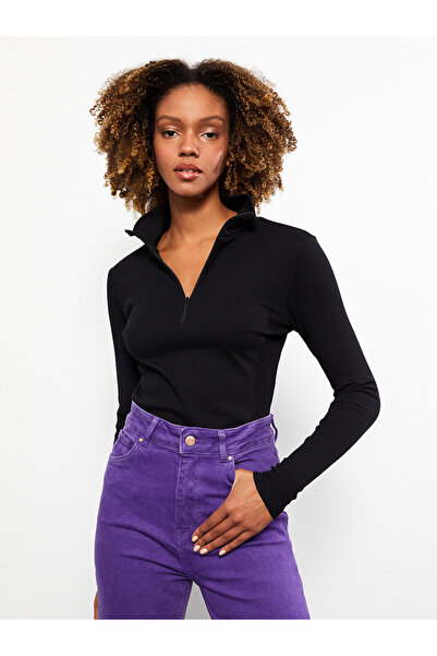 LC Waikiki Tricou de damă cu guler înalt și mânecă lungă