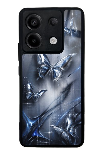 Spoyi حافظة هاتف Xiaomi Redmi Note 13 Pro 5G بتصميم فراشة كروم لامعة من ميدنا...