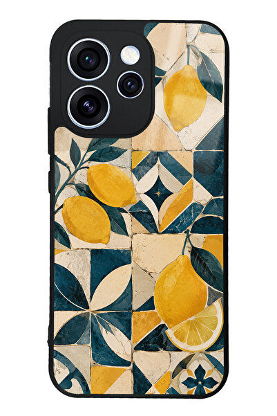 Spoyi Oppo Reno 15 Pro Mediterranean Lemon Mosaic Tasarımlı Glossy Telefon Kı...